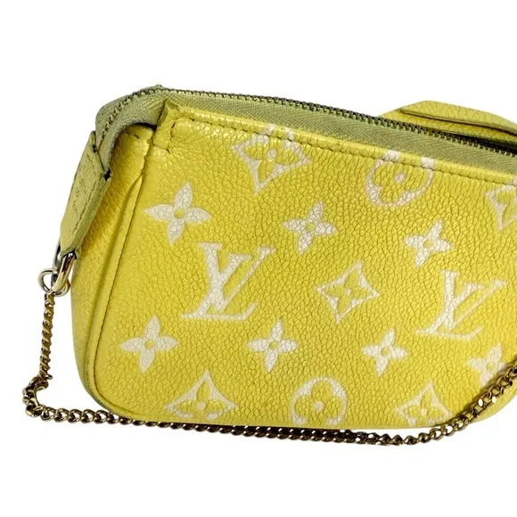 Louis Vuitton 2022 Lemon Curd Monogram Mini Pochette Zip Bag - Picture 4 of 11